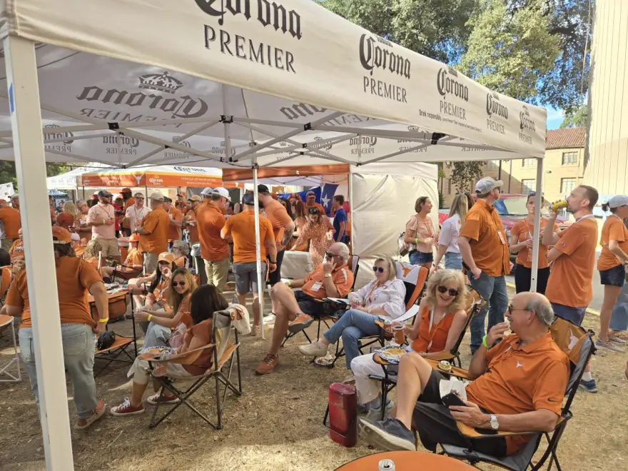 Under the tents, game day